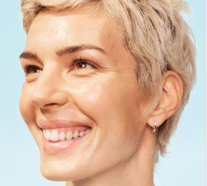 Model with glowing skin